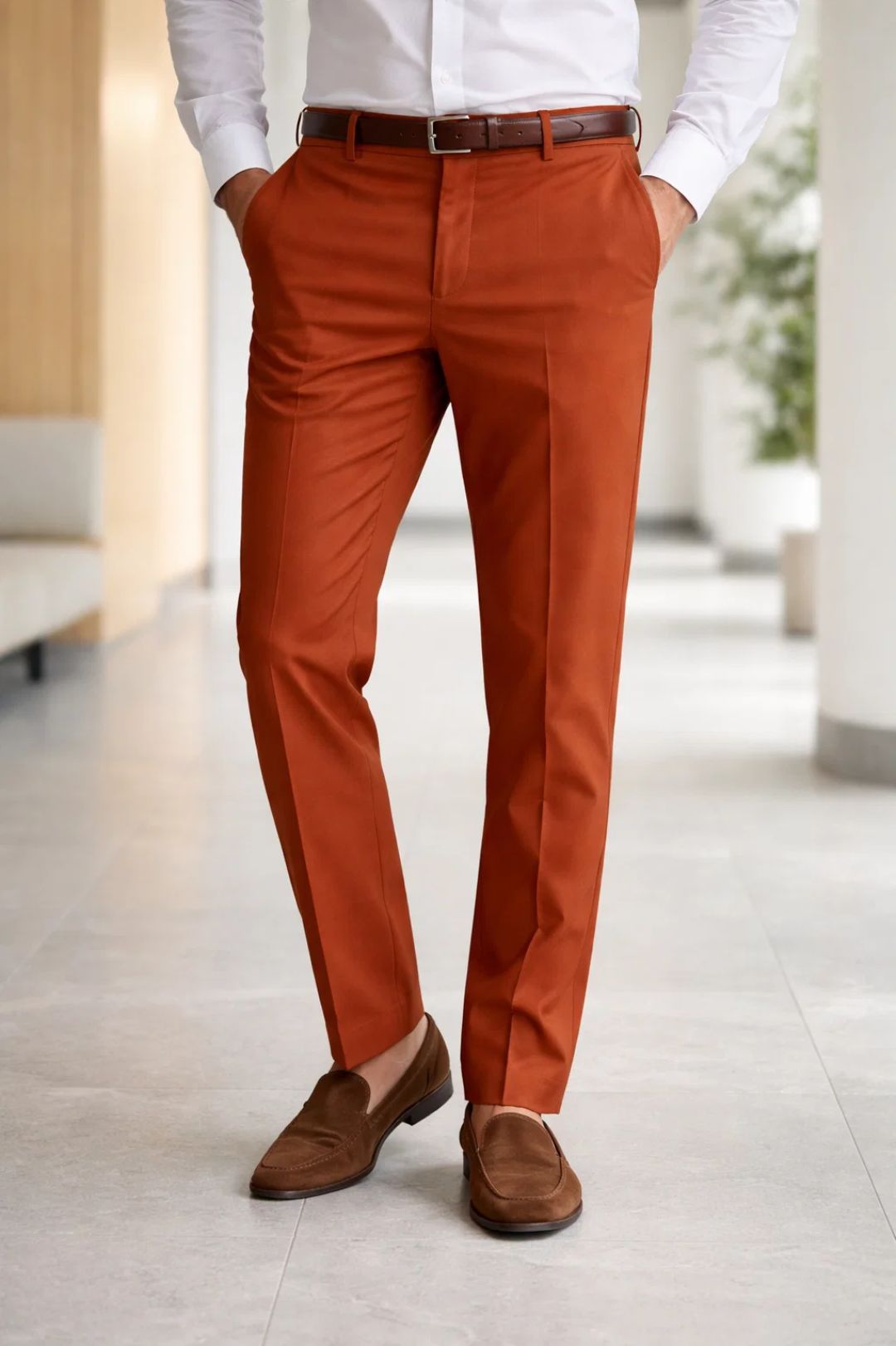 Veelzijdige heren pantalon. Geschikt als formele broek, zakelijke kleding of voor een casual chic look. Comfortabel.