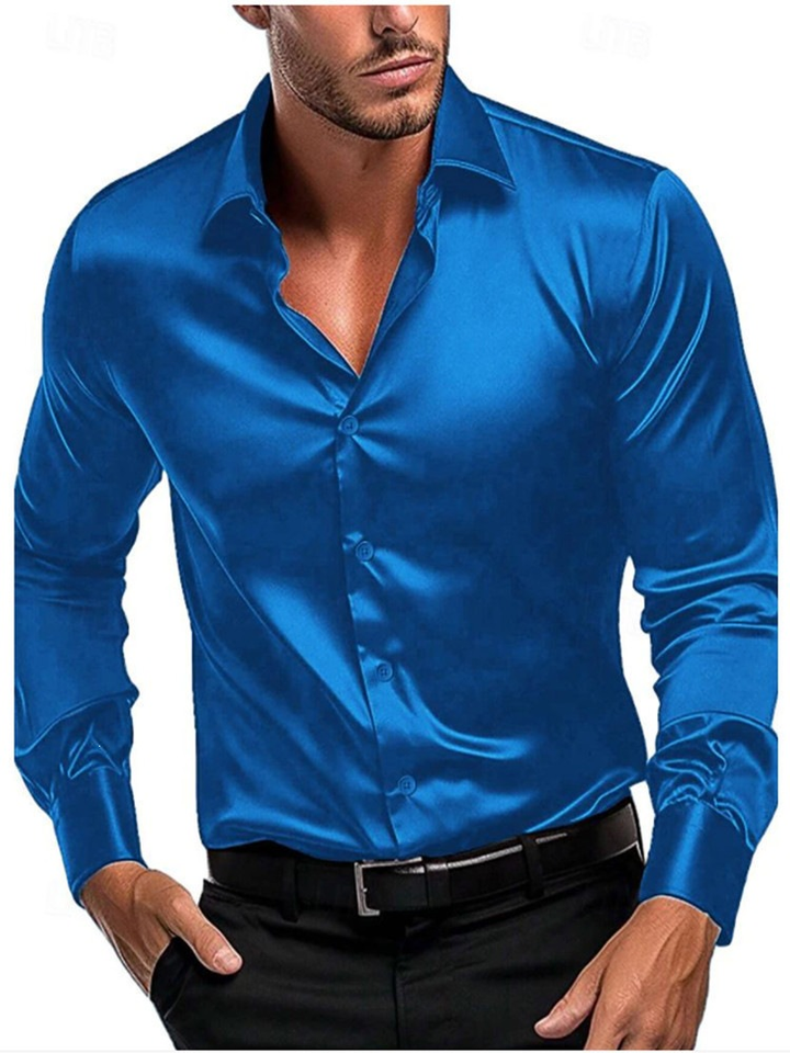 Stijlvol heren overhemd met lange mouwen, perfecte bovenkleding voor een formele of casual look.