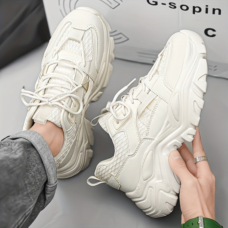 Stijlvolle heren sneakers met dikke zool voor een moderne streetwear look