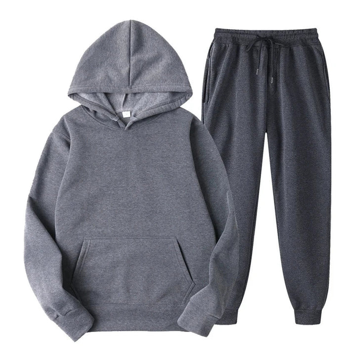 Donkergrijze heren jogging set van hoge kwaliteit