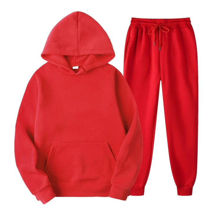 Rode heren jogging set voor casual dagen