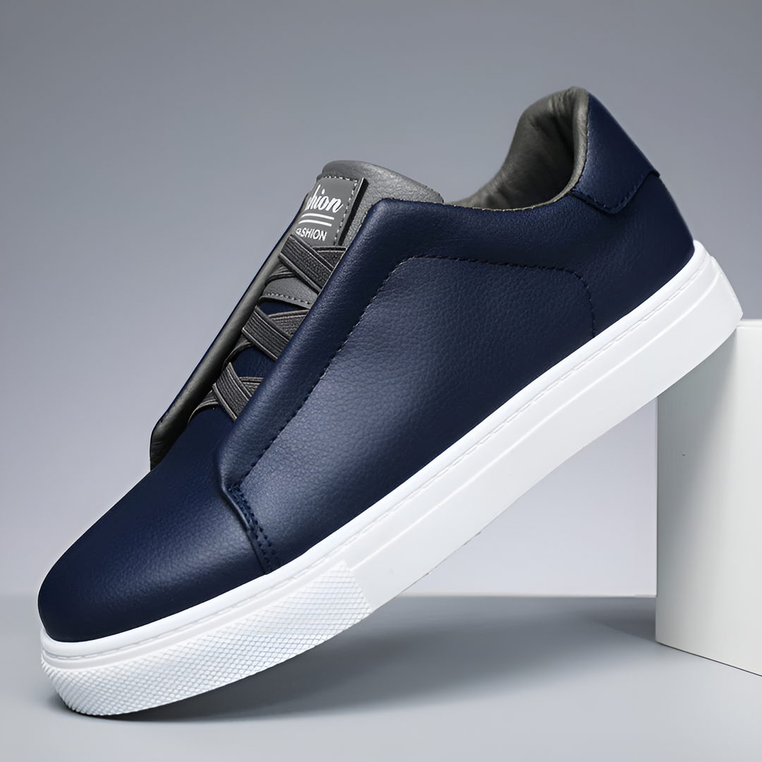 Blauwe heren sneakers voor heren met comfortabele pasvorm