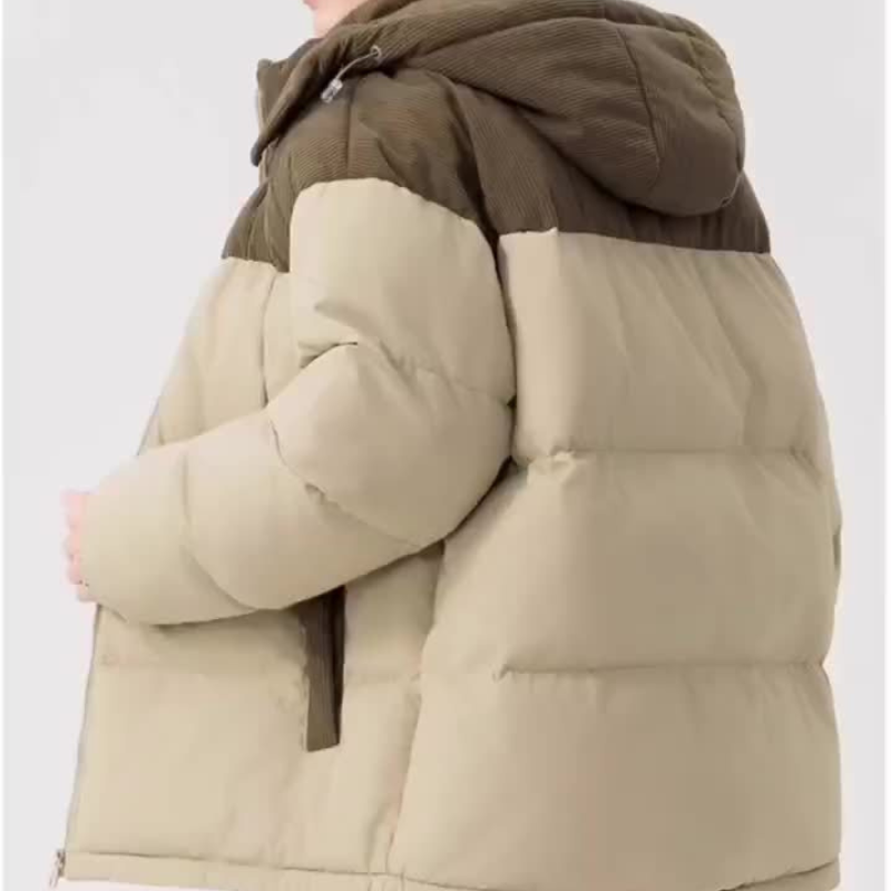 Herenjas gewatteerd voor de winter, met capuchon, winddicht en comfortabel.