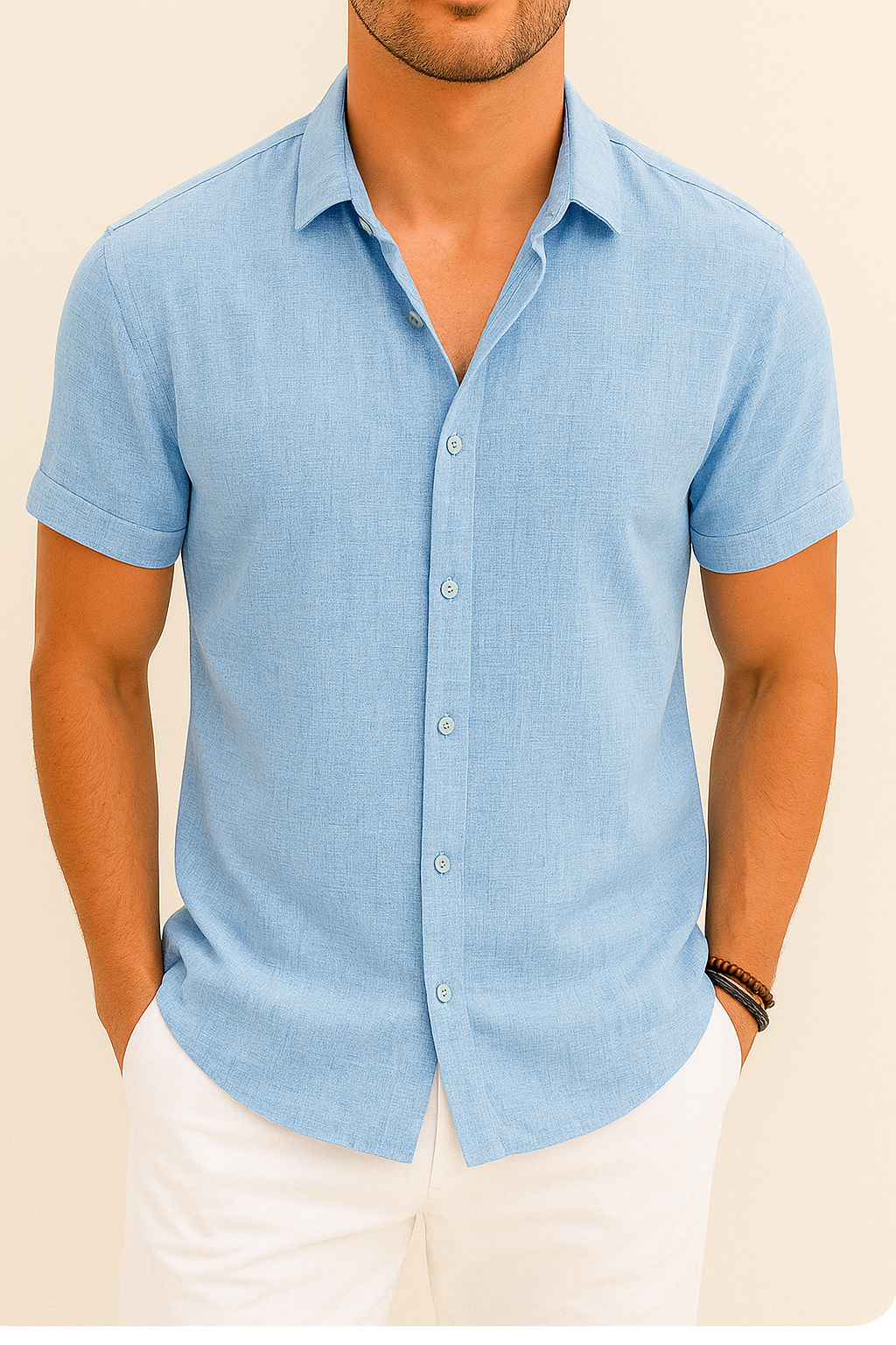 Comfortabel heren shirt met korte mouwen uit de zomerkleding collectie