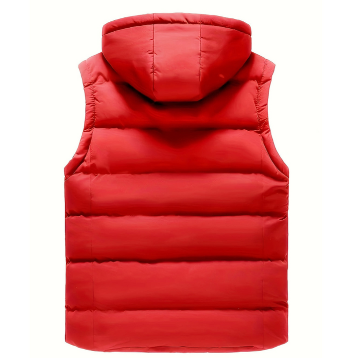 Heren bodywarmer in regular fit met afneembare capuchon