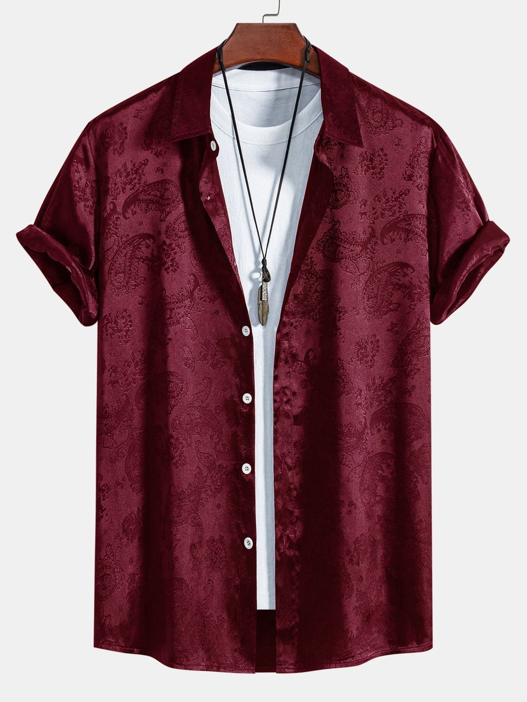 Luxe glanzend herenoverhemd, perfect voor avondkleding of een stijlvol feest. Chique en comfortabel.
