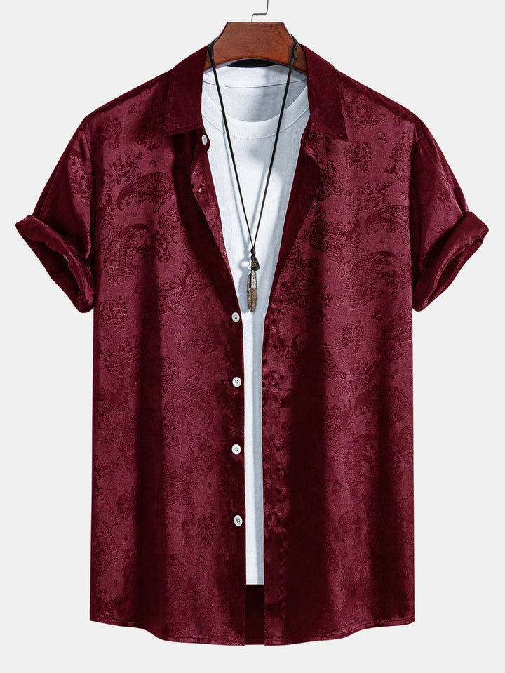 Luxe glanzend herenoverhemd, perfect voor avondkleding of een stijlvol feest. Chique en comfortabel.