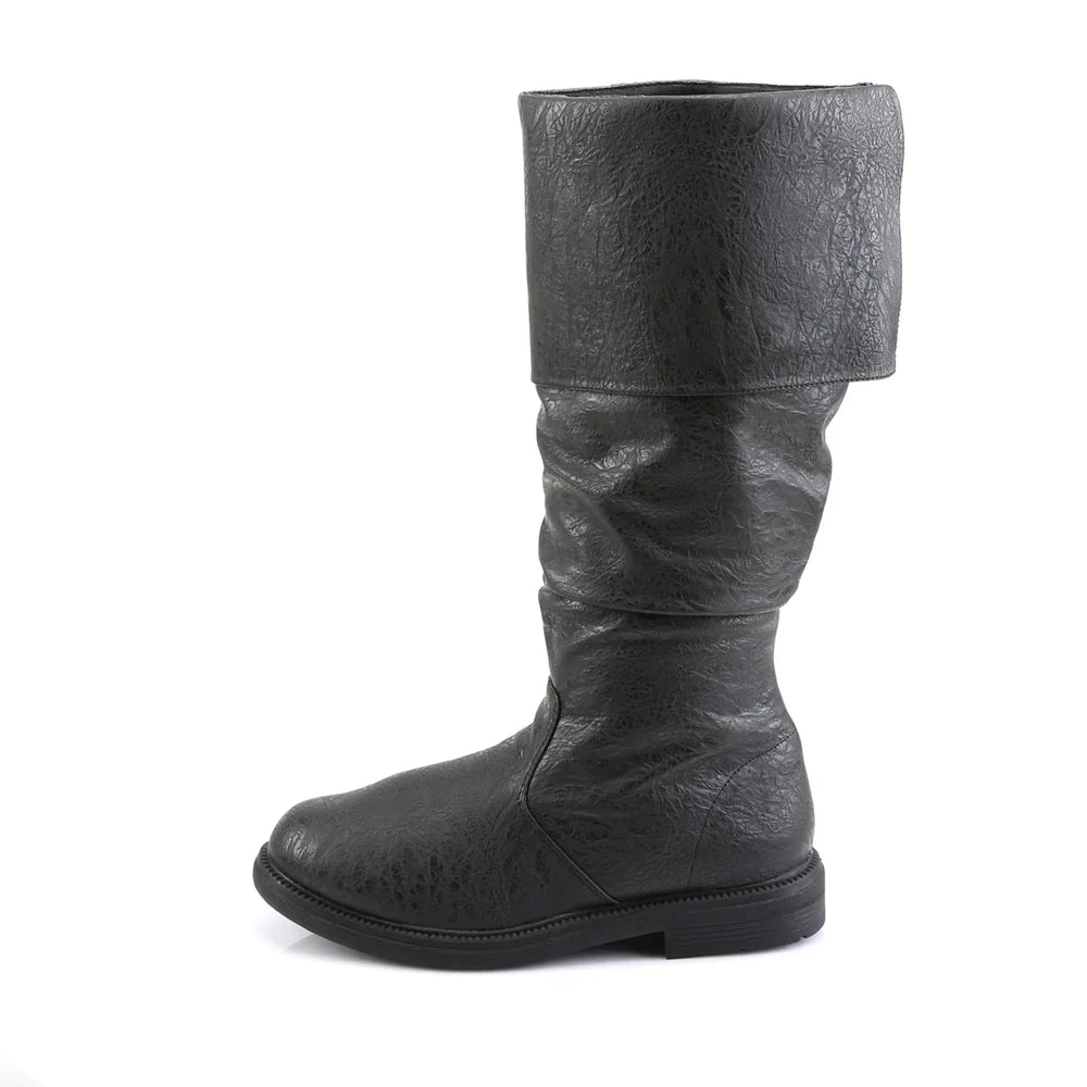 Comfortabele heren knie-hoge laarzen met trendy denimprint, perfect voor dagelijks gebruik.
