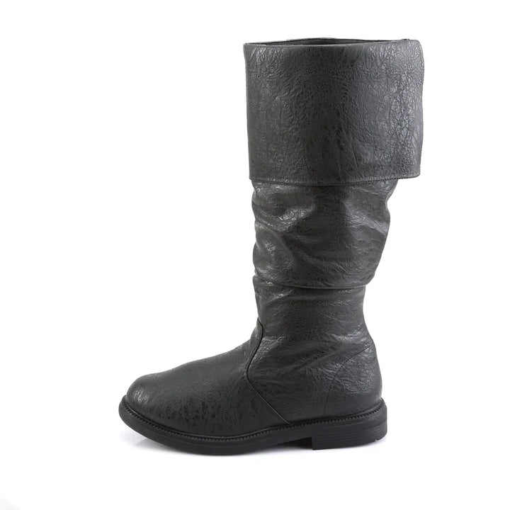 Comfortabele heren knie-hoge laarzen met trendy denimprint, perfect voor dagelijks gebruik.