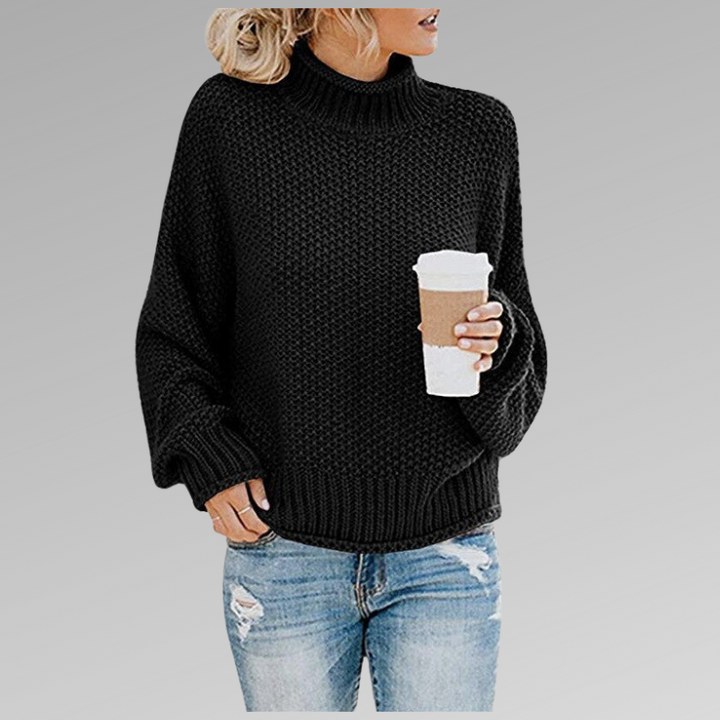 "Gebreide trui met ronde hals, ribgebreide boorden, zachte stof, elegante en casual uitstraling voor damesoutfits."