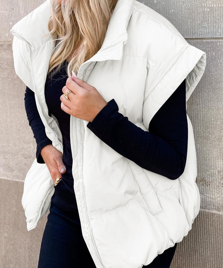 Modieuze damiskleding puffer vest, warme en lichte bodywarmer