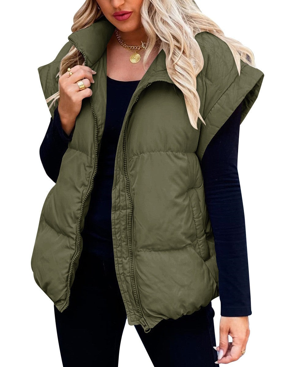 Stijlvolle gewatteerde bodywarmer voor dames, comfortabele wintermode
