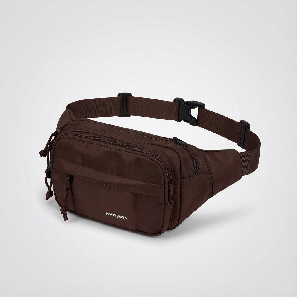 Comfortabele unisex heuptas met verstelbare riem, draag hem als buiktas of crossbodytas voor handsfree gemak.
