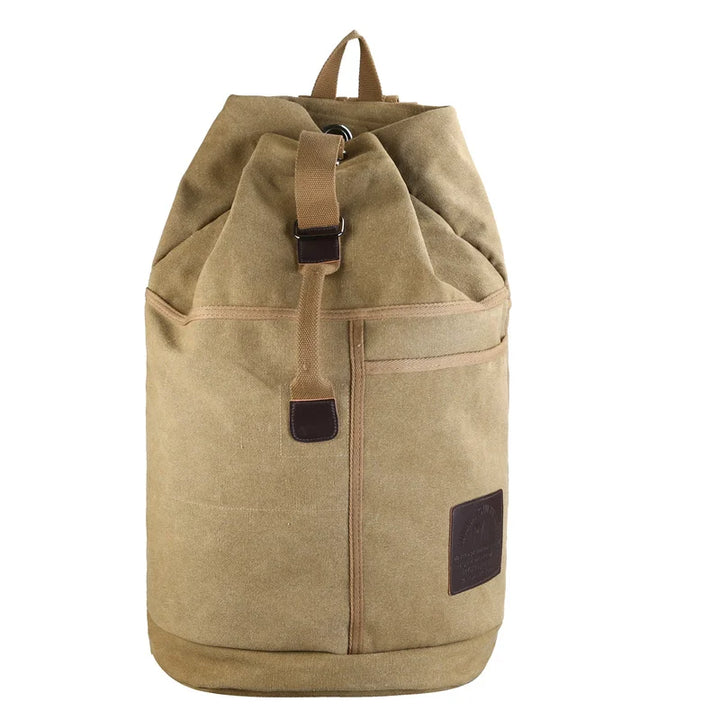Praktische unisex canvas rugzak met grote capaciteit, perfect als schooltas, werktas of outdoor bagage.