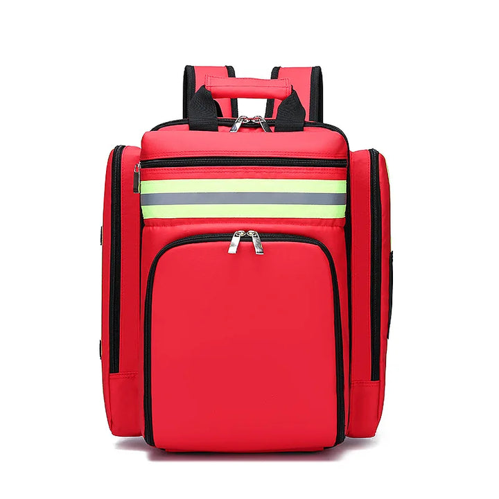 Noodgeval EHBO-rugzak met essentiële medische kit voor noodgevallen en outdoor activiteiten.