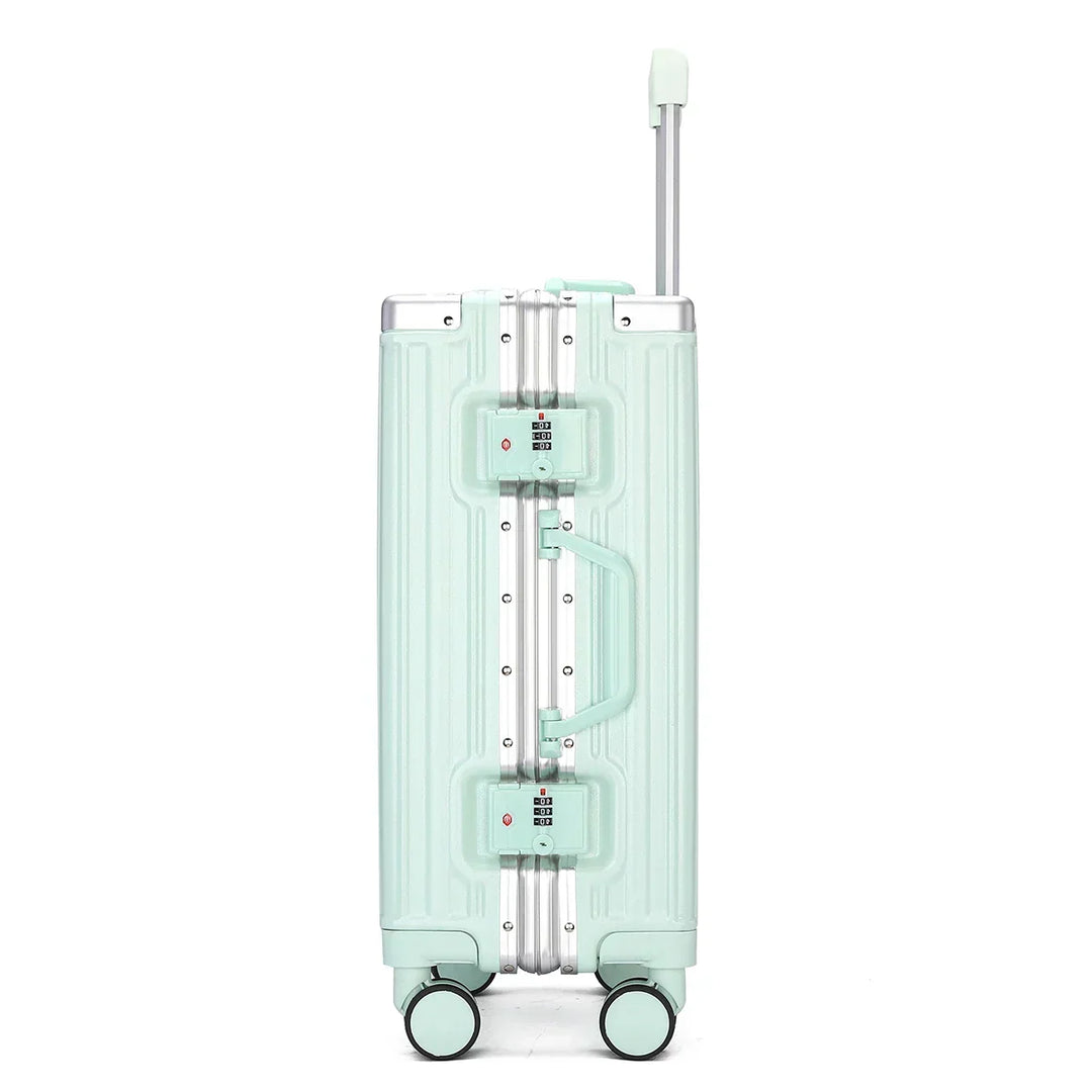 Stijlvolle hardshell Campus koffer in rood, met soepele wielen, voor comfortabel reizen.