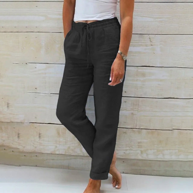 Zwarte dames zomerbroek in casual stijl
