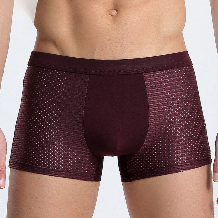 "Heren bamboe boxershort set, ademend en comfortabel, set van vier, zachte tailleband, stretchmateriaal voor perfecte pasvorm