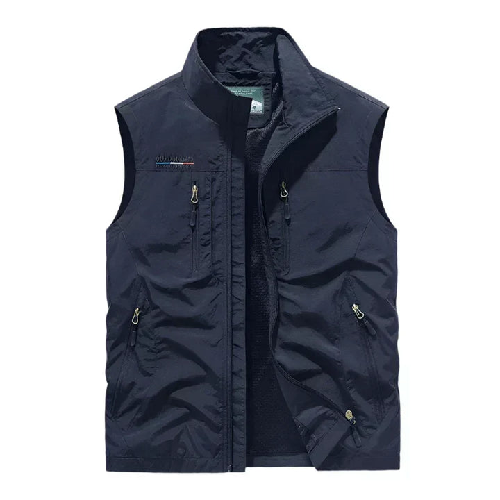 Stijlvolle heren bodywarmer, een modern gilet dat warmte en comfort biedt voor elke gelegenheid.