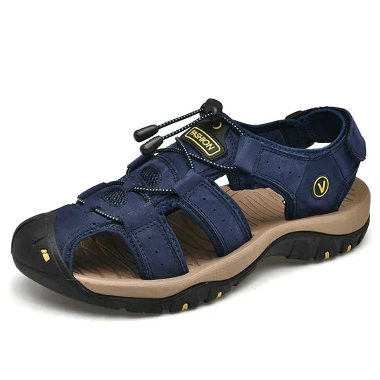 Heren wandelsandalen David, ontworpen voor comfort en steun tijdens lange zomerse dagen.