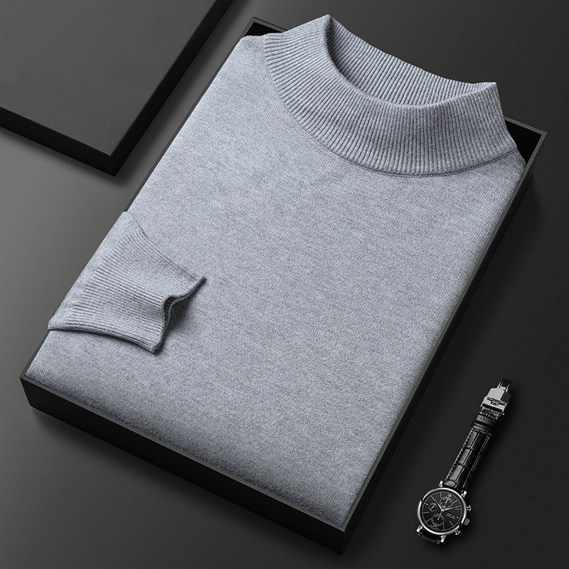 Casual heren trui met halfhoge hals, warm en slim fit, ideaal voor dagelijks wintercomfort.