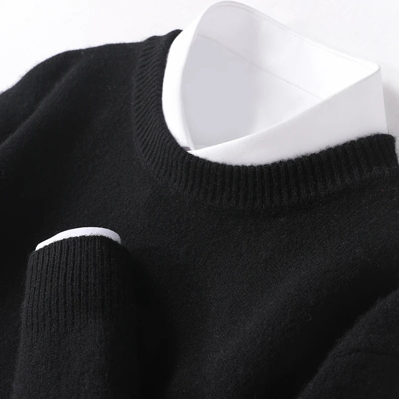 Comfortabele heren sweater, crewneck model, perfect voor een relaxte en stijlvolle uitstraling.