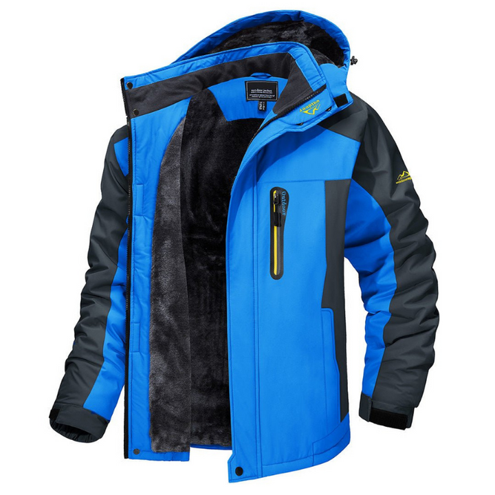 Comfortabele heren winterjas met regular fit en dikke voering, voor optimale bewegingsvrijheid en warmte.
