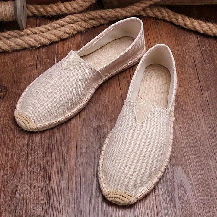 "Heren espadrilles loafers, casual lichtgewicht instapschoenen met ademend canvas, ideaal voor zomerse dagen."
