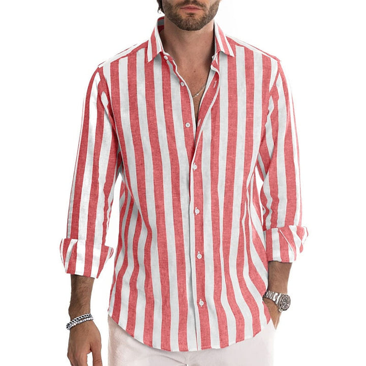 Comfortabel heren overhemd met strepen in trendy casual stijl