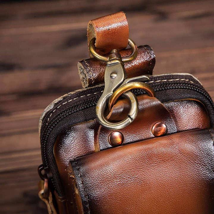 Heren accessoire: leren heuptas/crossbody van Guardian Leather. Combineert stijl met gemak.