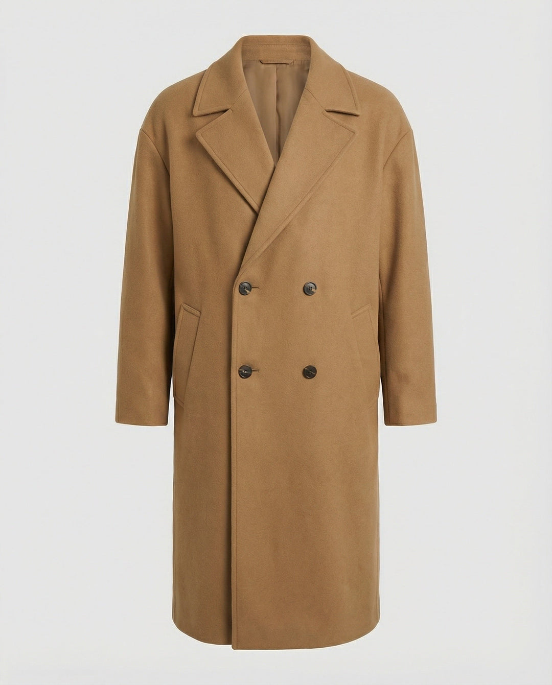Stijlvolle en warme heren lange jas, perfect voor een elegante winterlook.