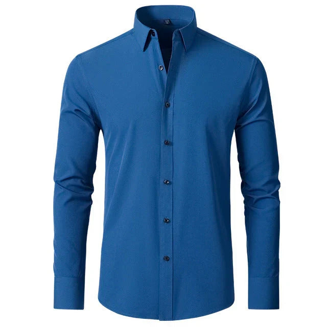 Ademend heren overhemd, perfect voor alle seizoenen, comfortabel en voelt zacht aan op de huid.