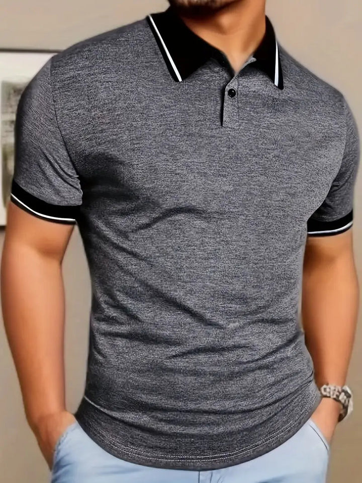 Modieus heren poloshirt met korte mouw en gedetailleerde afwerking