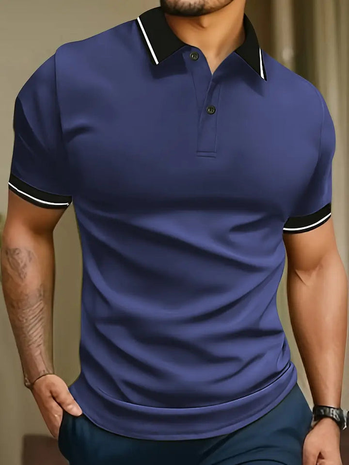 Stijlvol heren polo shirt van zachte stof voor warme zomerdagen