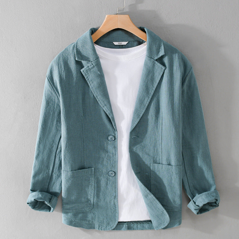 Veelzijdige herenblazer met reverskraag, makkelijk te dragen over een overhemd of T-shirt voor elke gelegenheid.