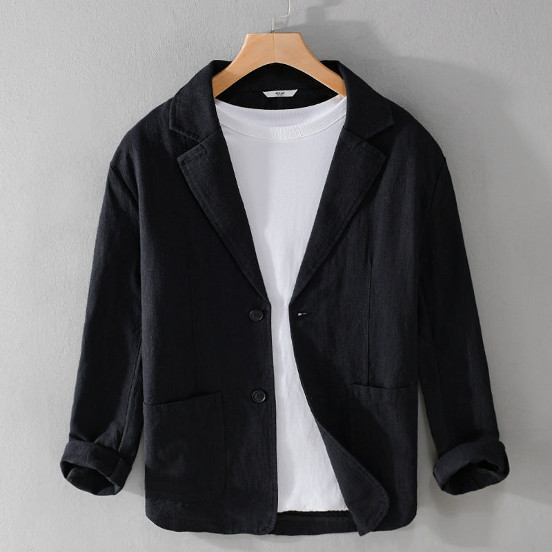 Casual-chic herenblazer, regular fit, met revers en knopen, voor een moeiteloos stijlvolle heren outfit.