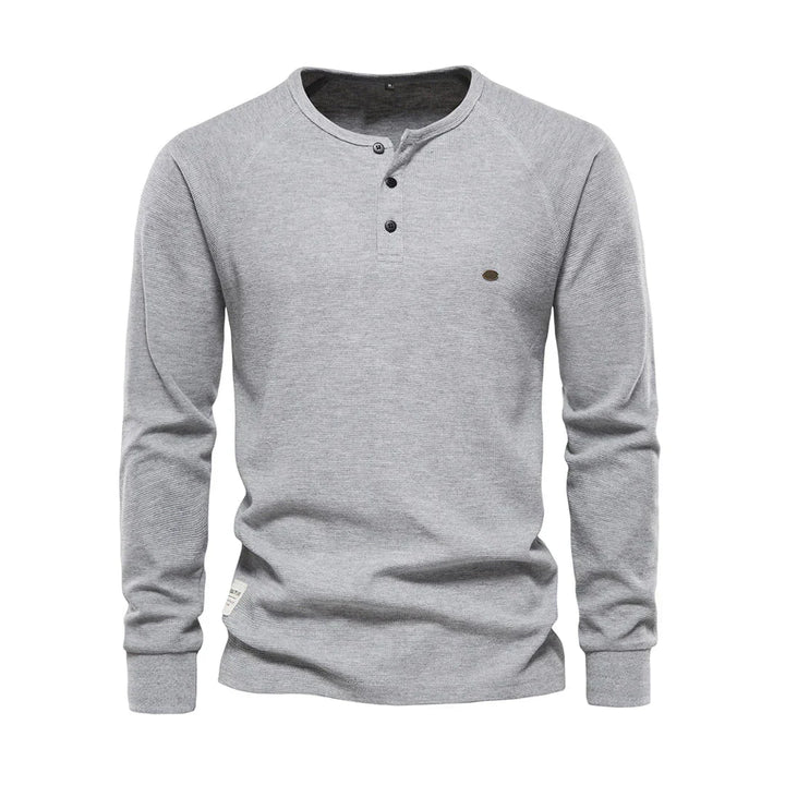Veelzijdig herenshirt met lange mouwen en ronde hals, perfect voor laagjes of solo, een must-have voor mannenmode.