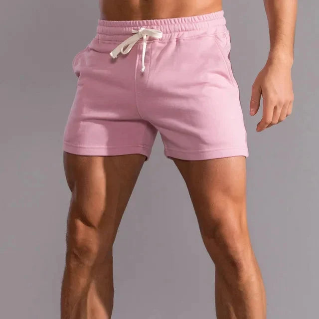 Luchtige heren zomer shorts met elastische taille en trekkoord. Ideaal voor vrijetijd, strand of sportieve momenten.