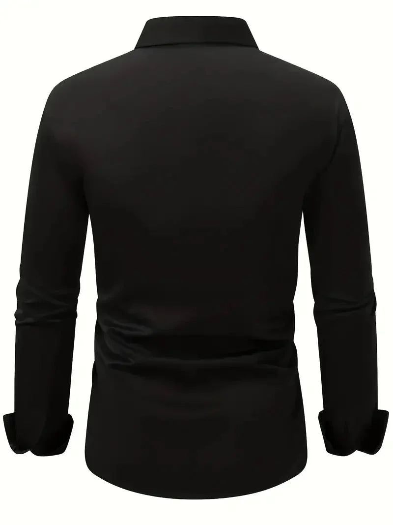 Zakelijk herenoverhemd, slim fit met kentkraag, lange mouwen. Voor een professionele uitstraling.