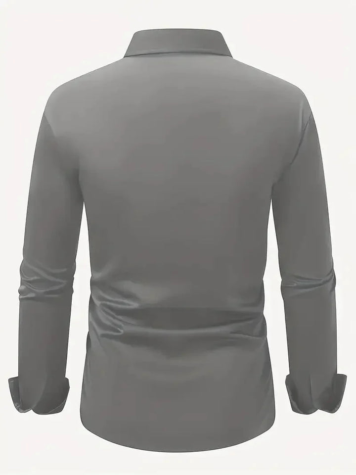 Perfect gesneden slim fit heren overhemd met lange mouw en klassieke kraag, superieure kwaliteit.
