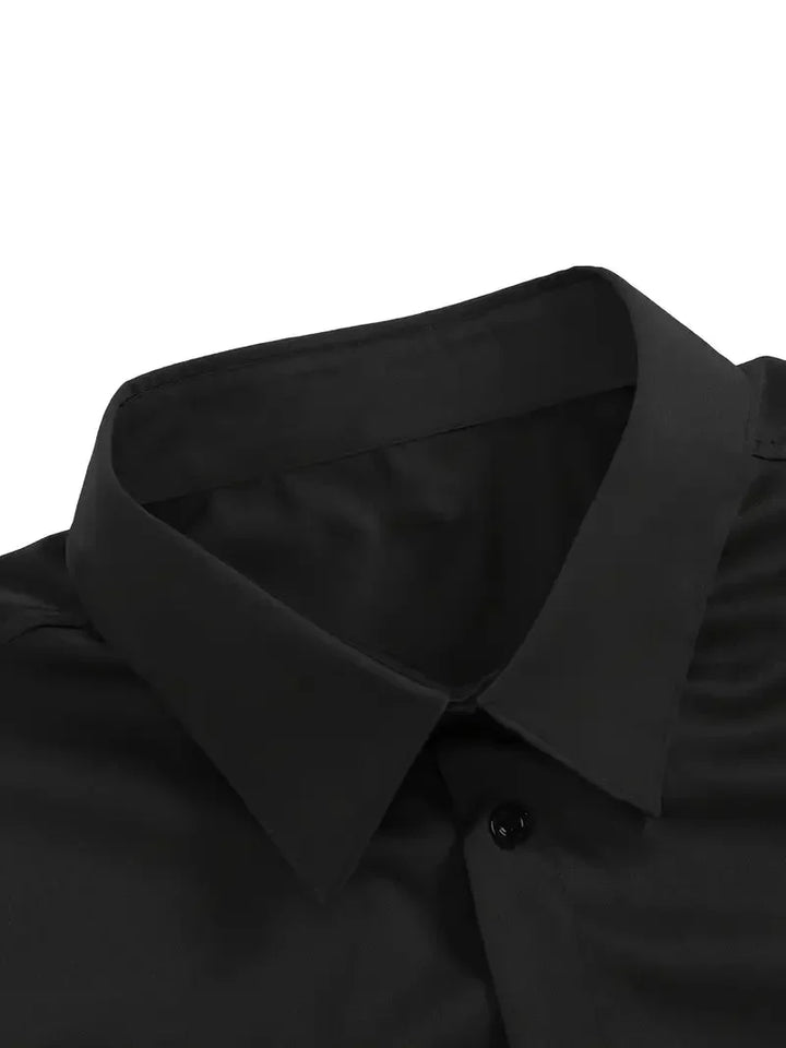 Casual chic heren overhemd slim fit, lange mouw, met klassieke kraag, veelzijdig te combineren.