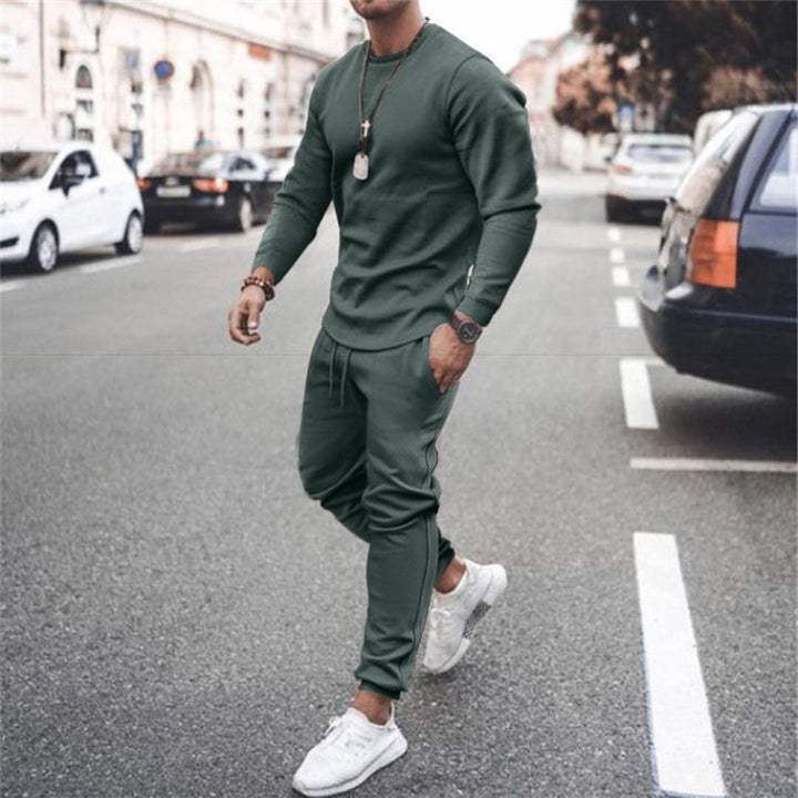 Heren sportief herfst trainingspak, ideaal voor comfort en stijl; perfecte casual kledingset.