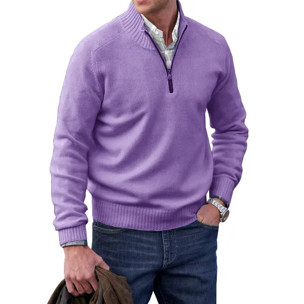 Herenmode: comfortabele en stijlvolle rits trui, perfect voor de moderne man.