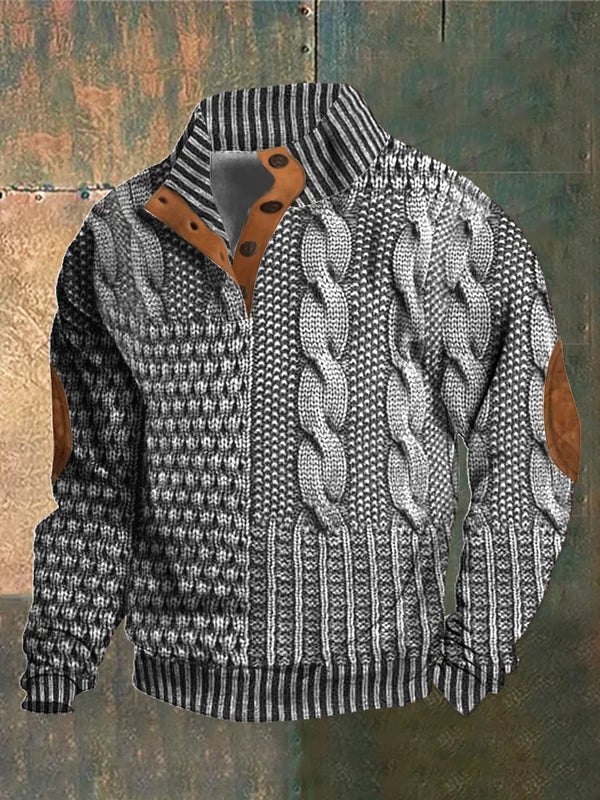 Heren Trui Noah in donkerblauw: Veelzijdige, casual wintertrui. Modieuze herenbovenkleding voor comfort.