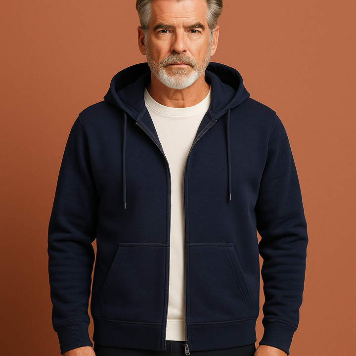 Heren capuchon vest met ritssluiting, comfortabel en warm, ideaal voor casual herfstmode en als bovenkleding.