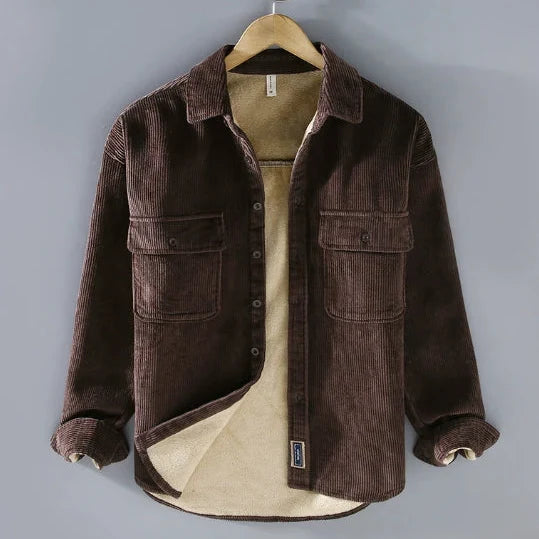 Comfortabel heren overhemdjack, met warme voering, een casual winteressential.