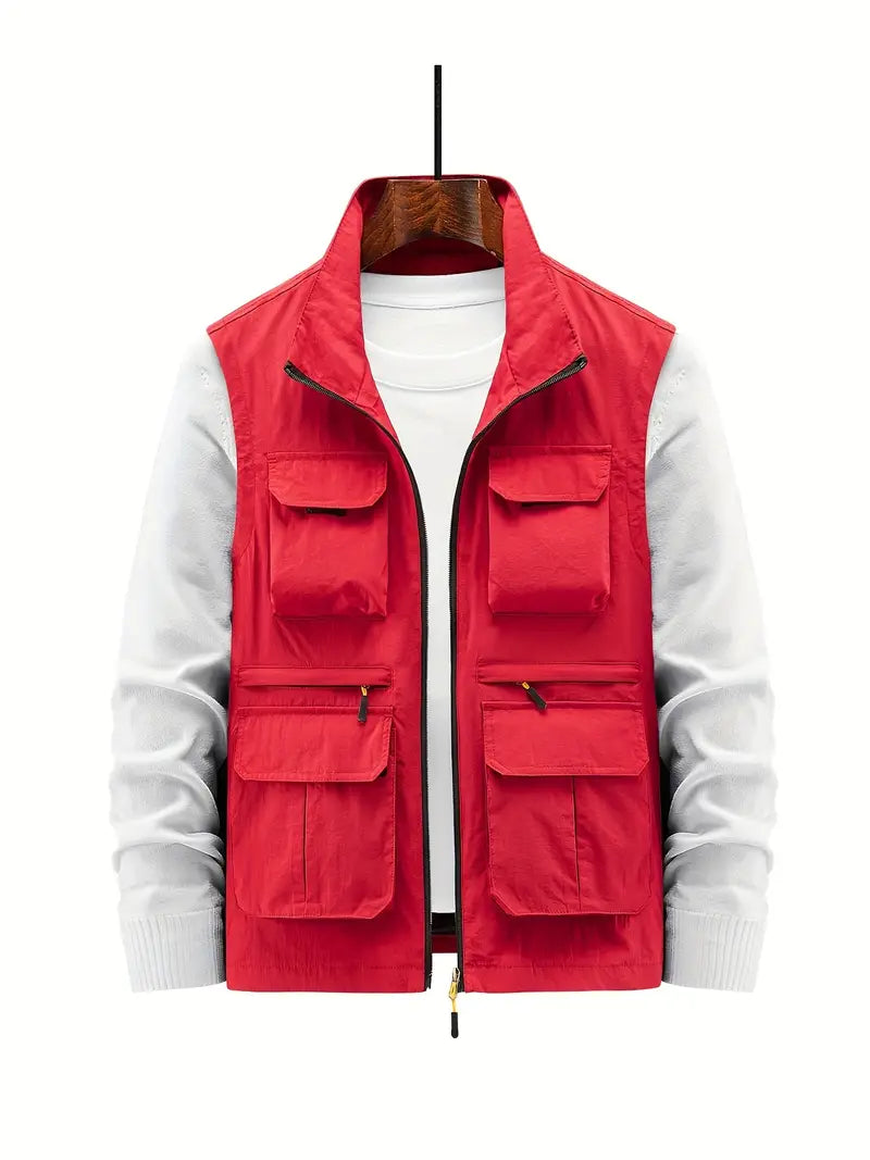 Veelzijdig herenvest met ritssluiting en praktische zakken. Waterdicht, comfortabel en casual voor elke gelegenheid.