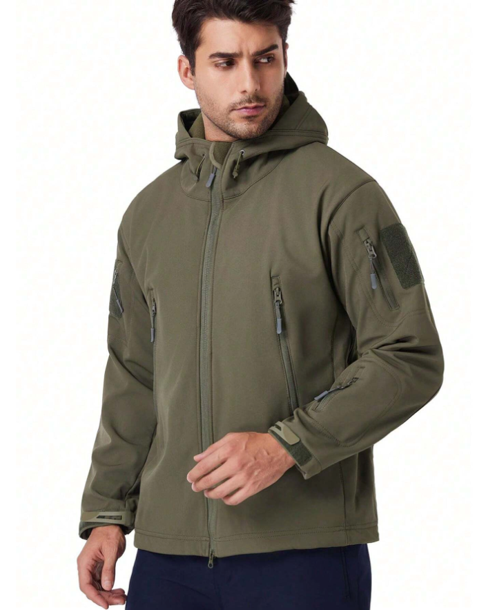 Heren waterdichte outdoor set, perfect voor herfst en winter wandelingen en avontuur.