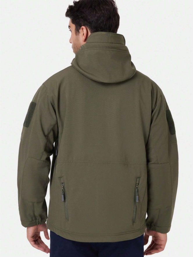 Winddichte heren jas met broek, ideaal voor fietsen en kamperen in slecht weer.