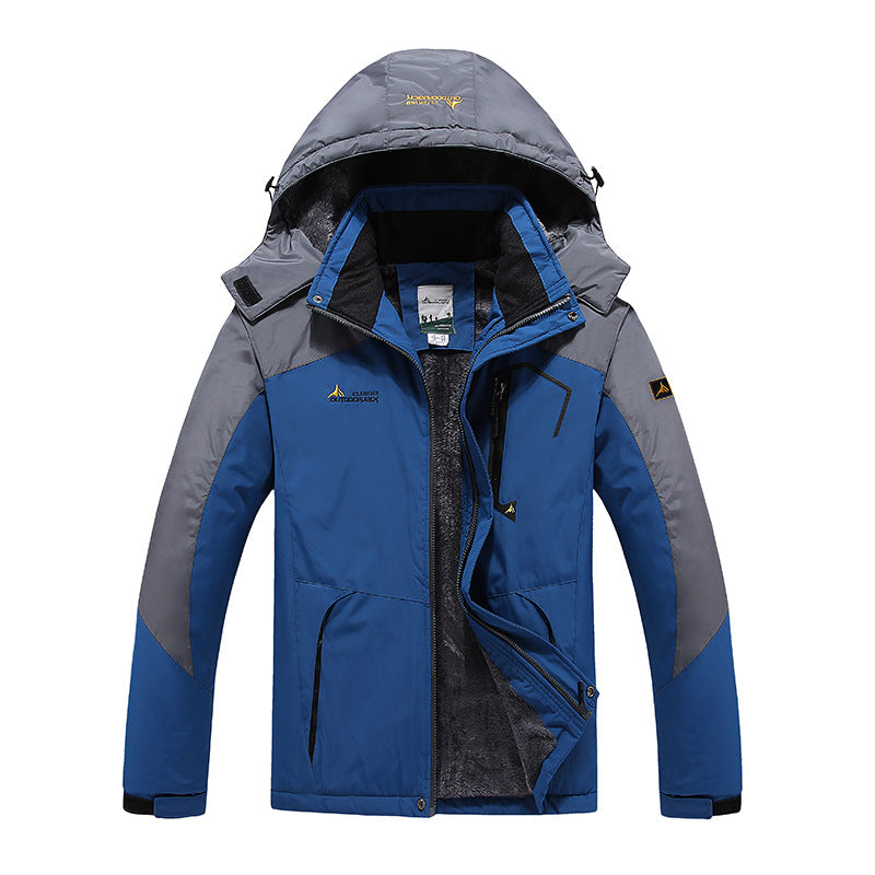 Heren waterdichte parka met afneembare capuchon, ideale winterjas voor koude dagen en buitenkleding.